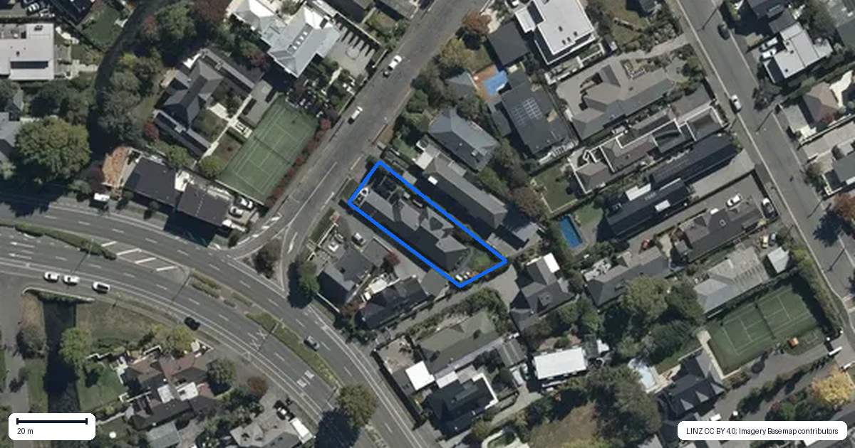 Property context map for 4 Wairarapa Terrace, Merivale, Christchurch
