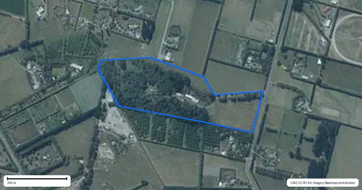 Property context map for 85 Neave Road, West Melton