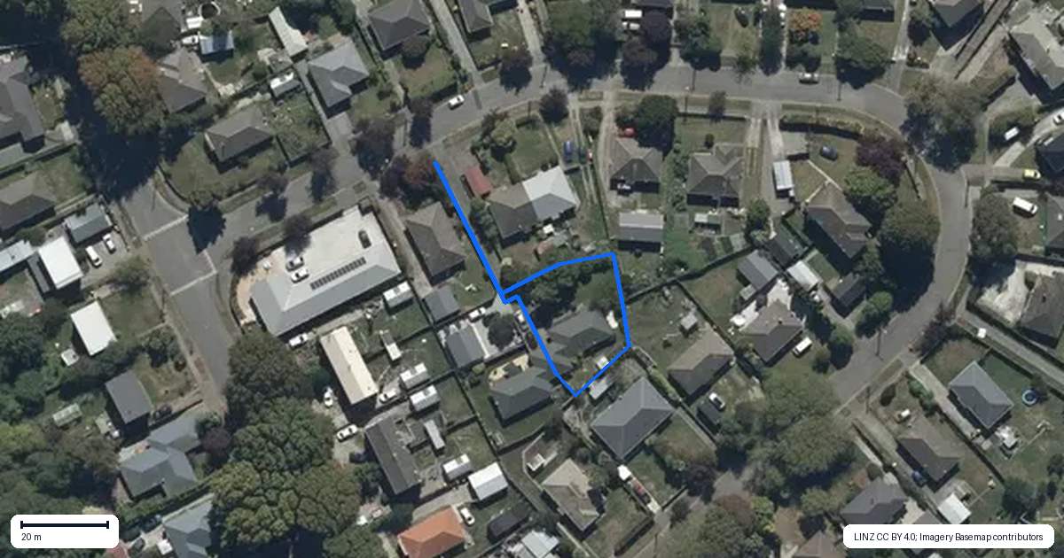 Property context map for 37A Attlee Crescent, Bryndwr, Christchurch