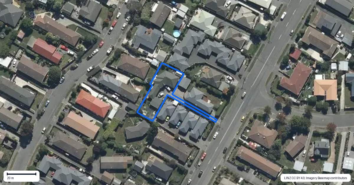 Property context map for 159A Highsted Road, Casebrook, Christchurch