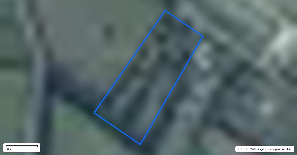 Property context map for 381 Brookside and Irwell Road, Leeston