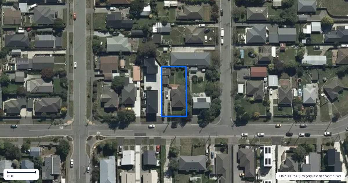 Property context map for 75 Warden Street, Richmond, Christchurch