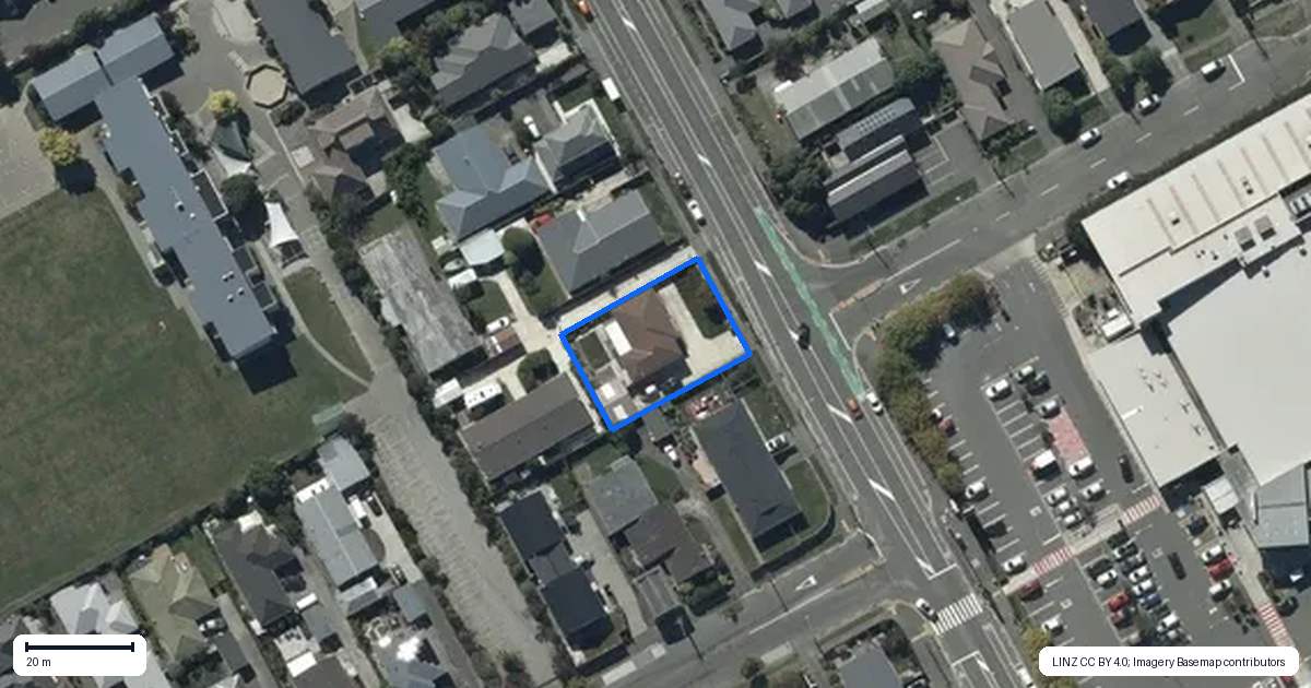 Property context map for 115 Wilsons Road South, Saint Martins, Christchurch