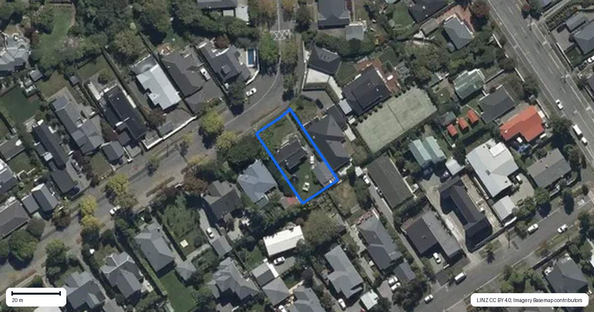 Property context map for 132 Chapter Street, St Albans, Christchurch
