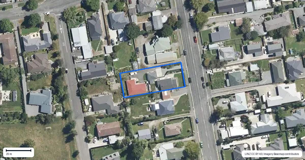 Property context map for 93A Percival Street, Rangiora
