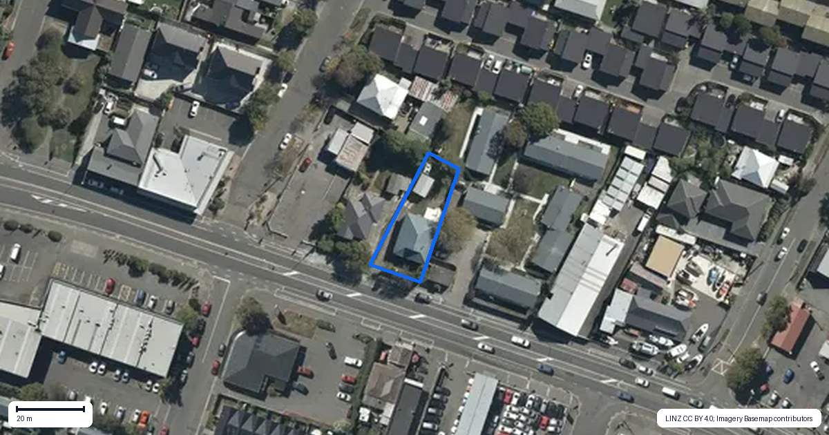Property context map for 259 Ferry Road, Waltham, Christchurch