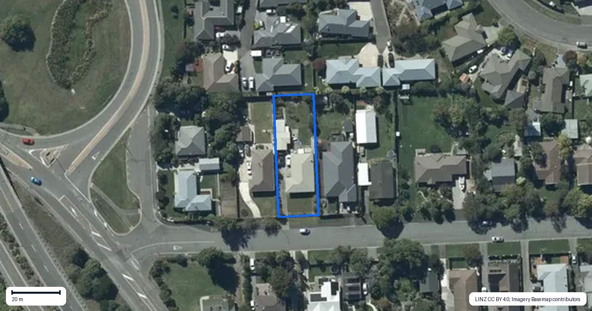 Property context map for 6 Laing Crescent, Heathcote Valley, Christchurch