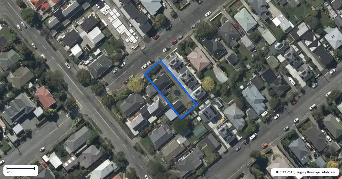 Property context map for 20 Redruth Avenue, Spreydon, Christchurch