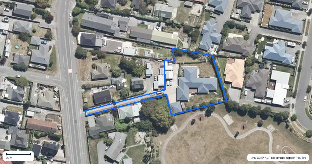 Property context map for 294 Williams Street, Kaiapoi