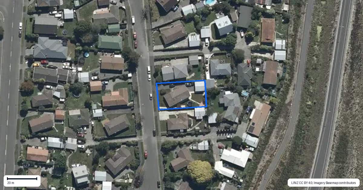 Property context map for 21 Te Maru Place, Redwood, Christchurch