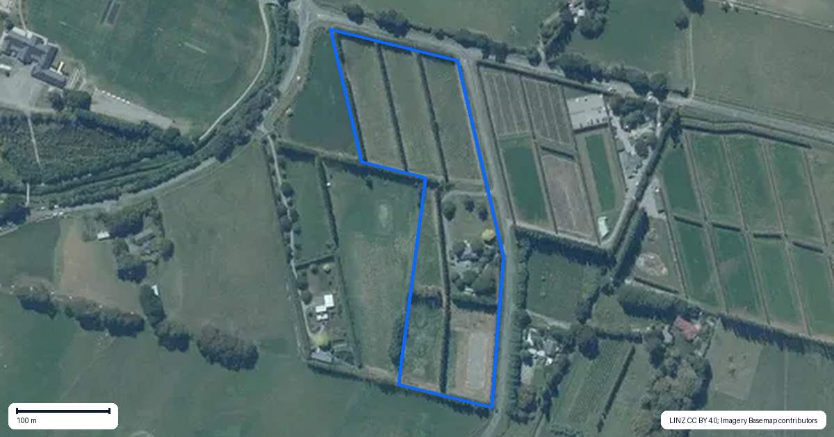 Property context map for 24 Cossars Road, Tai Tapu