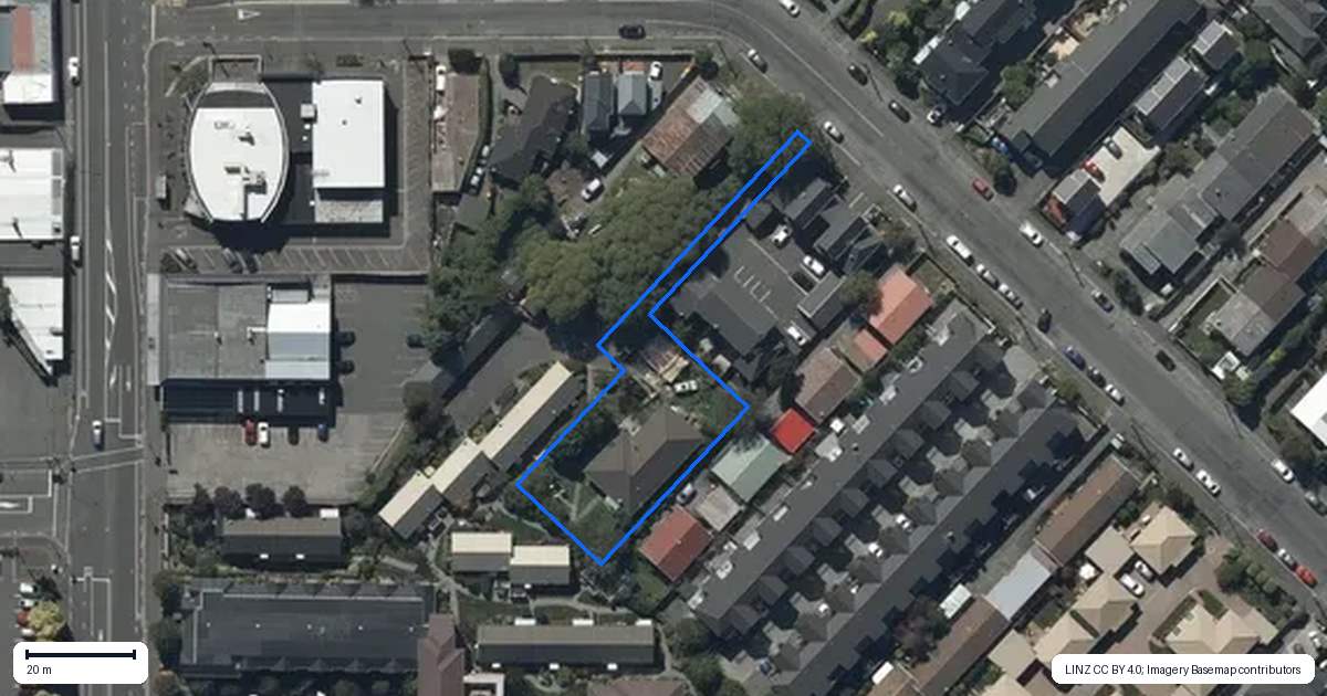 Property context map for 26 Southampton Street, Sydenham, Christchurch