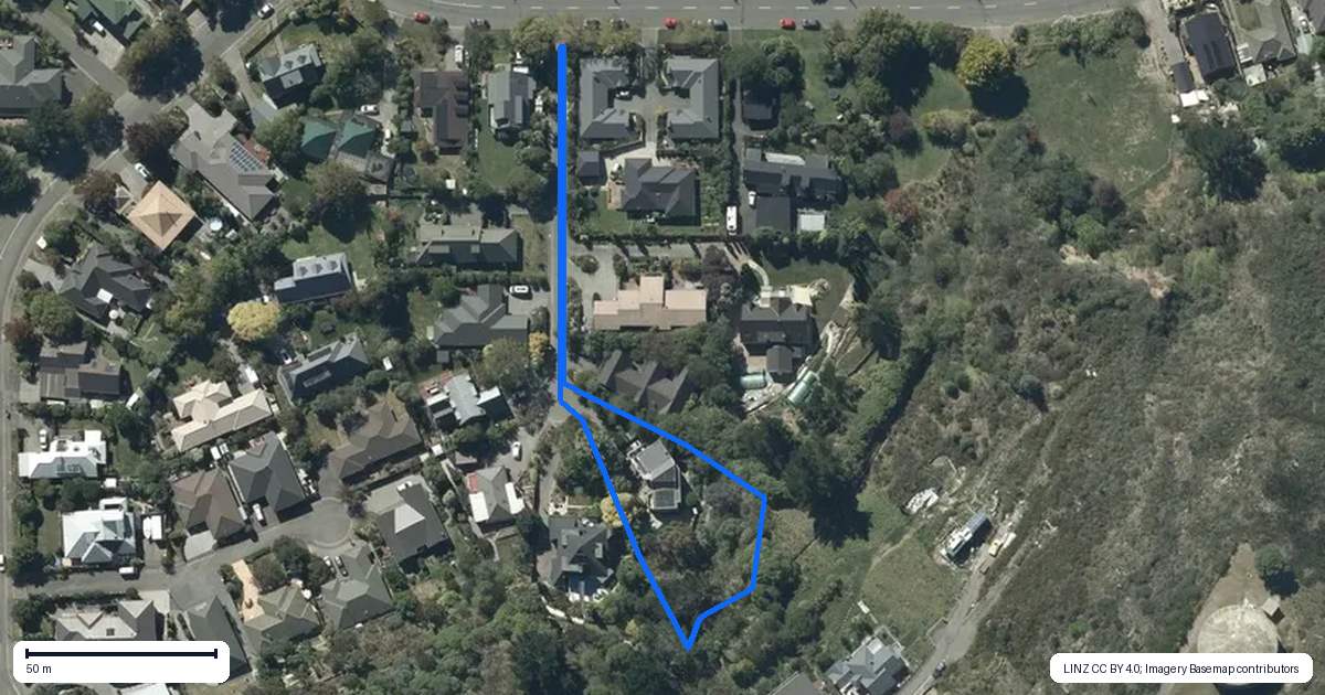 Property context map for 7 The Kilns, Hillsborough, Christchurch