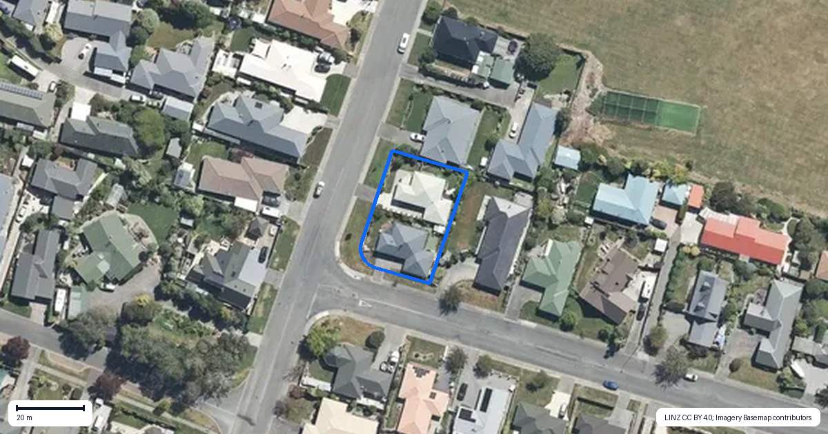 Property context map for 34 Robert Coup Road, Kaiapoi