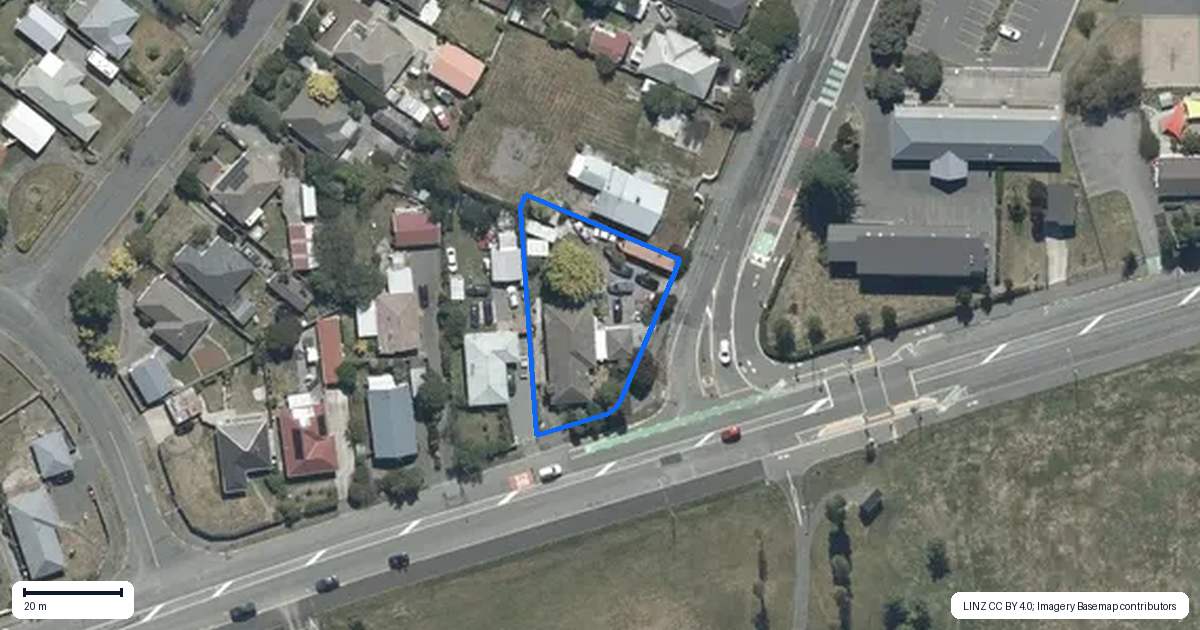 Property context map for 252 Waterloo Road, Hornby, Christchurch