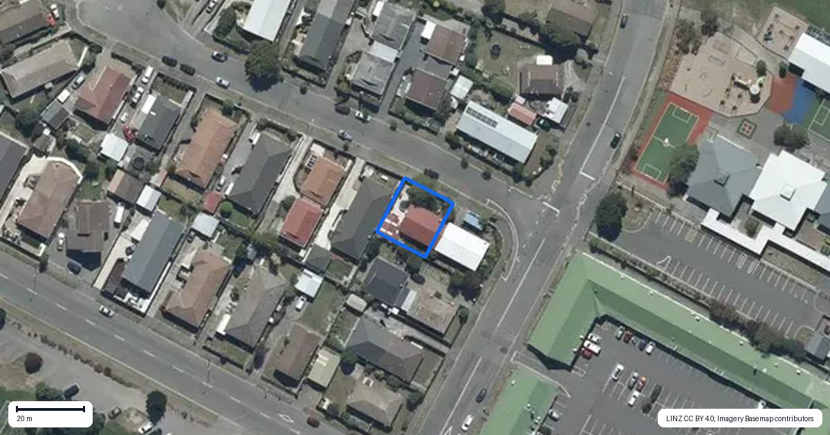 Property context map for 1B Tamarisk Place, Parklands, Christchurch