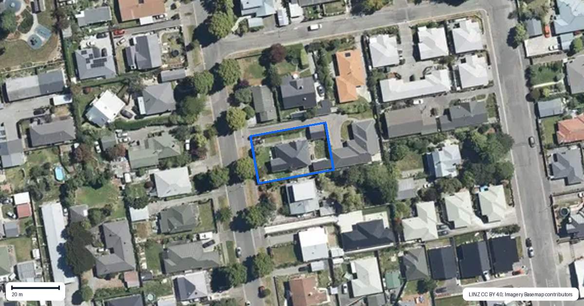 Property context map for 10A Ayers Street, Rangiora