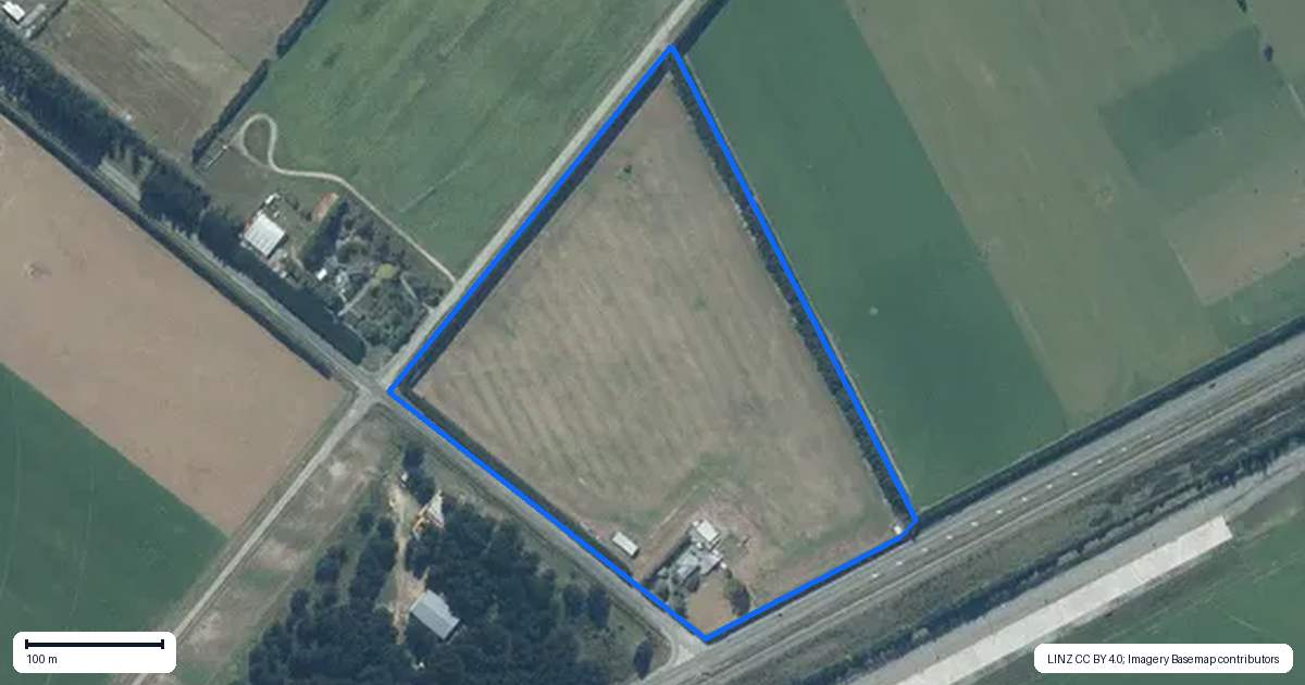 Property context map for 6 Sharlands Road, Dunsandel
