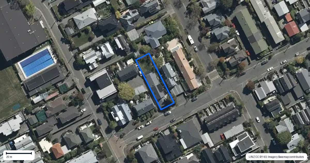 Property context map for 9 Andover Street, Merivale, Christchurch