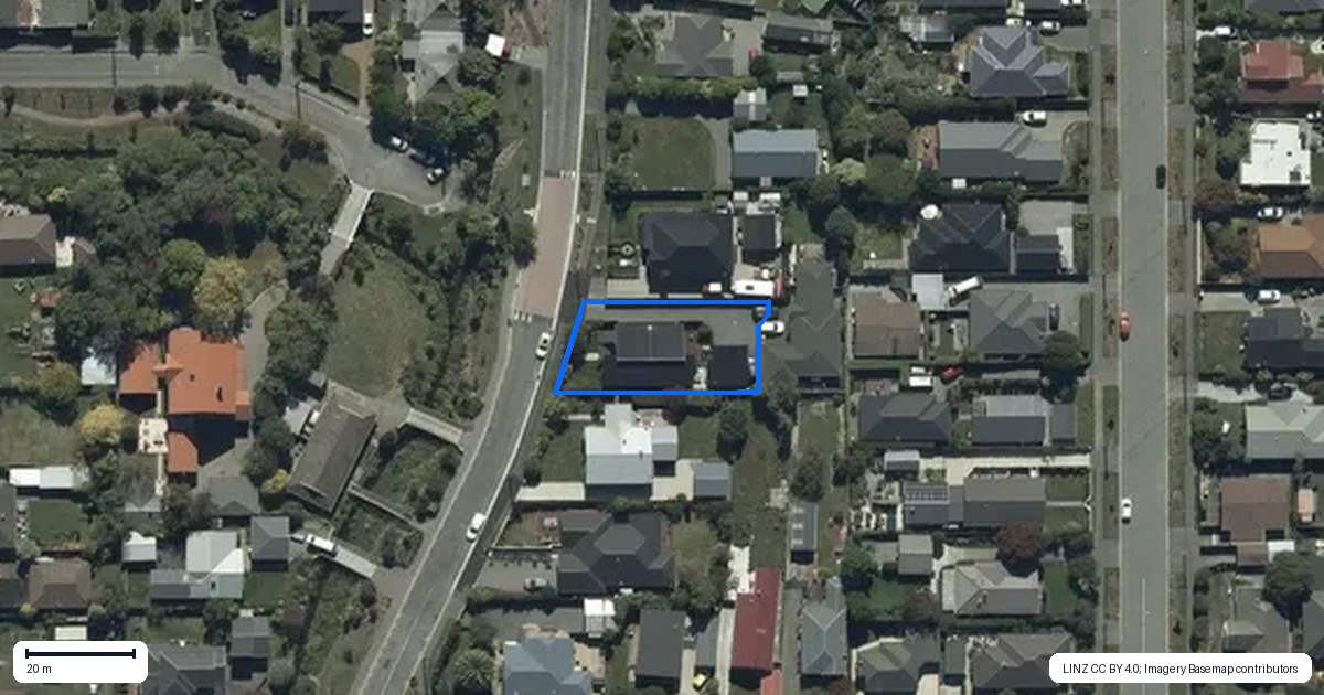 Property context map for 160 Stapletons Road, Richmond, Christchurch