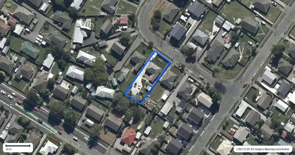 Property context map for 7 Primrose Street, Northcote, Christchurch