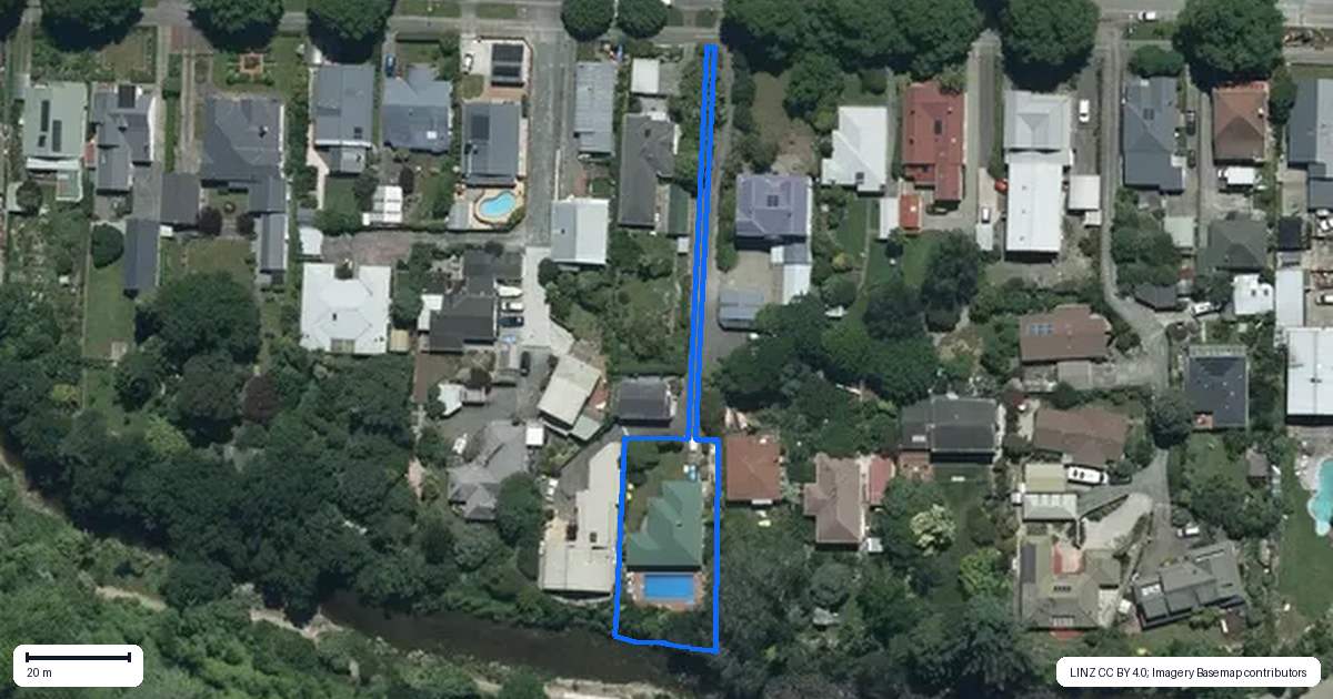 Property context map for 190B Nile Street East, Maitai, Nelson