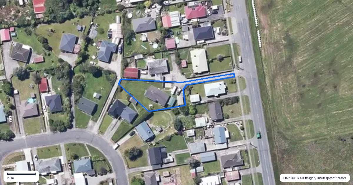 Property context map for 52 Domett Street, Westport