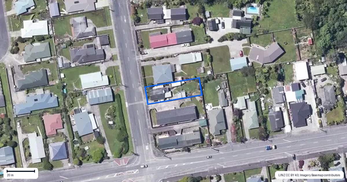 Property context map for 47 Domett Street, Westport