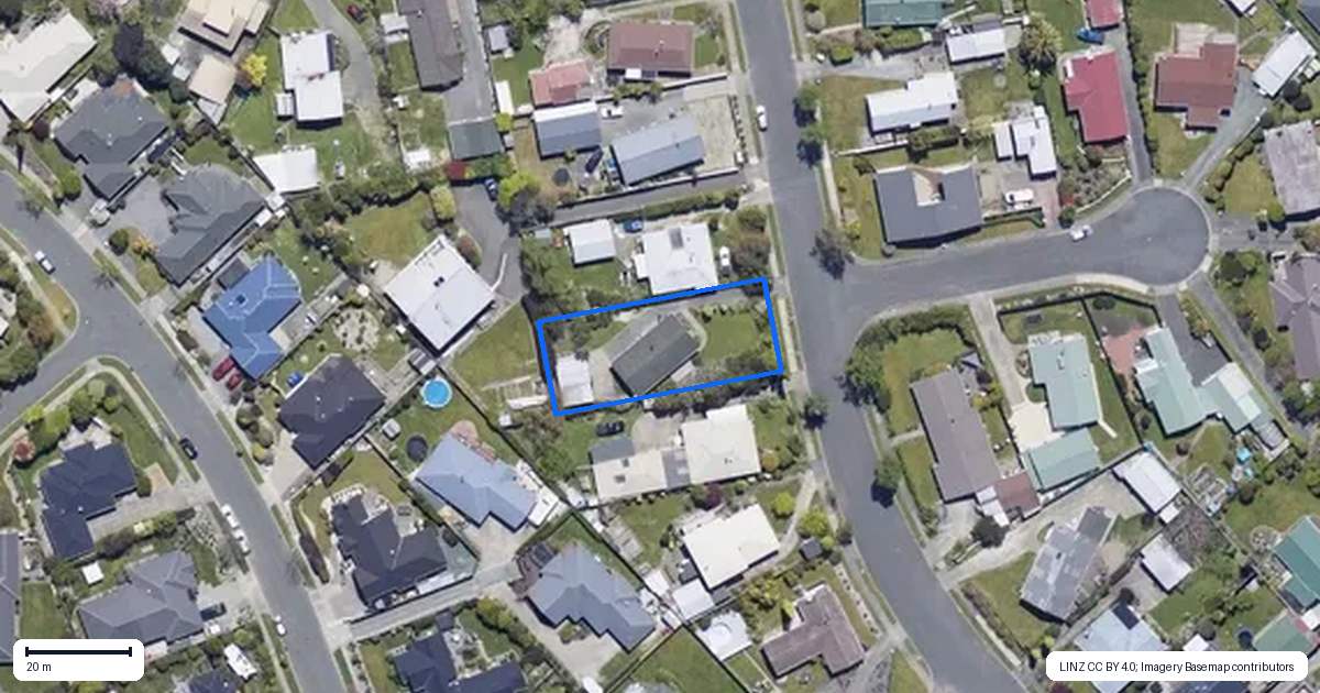 Property context map for 13 Newman Avenue, Brightwater
