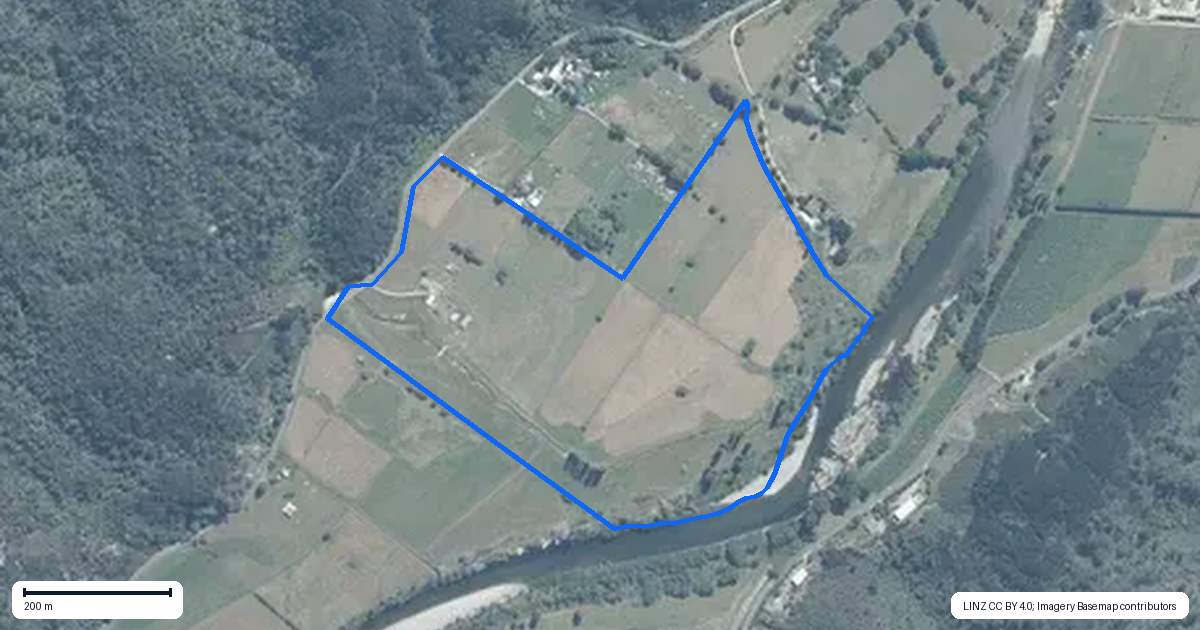 Property context map for 717 Motueka River West Bank Road, Motueka Valley, Motueka