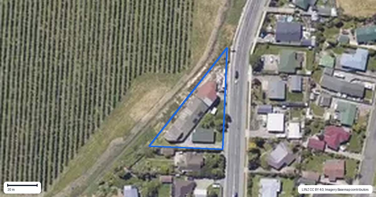 Property context map for 22A High Street, Motueka