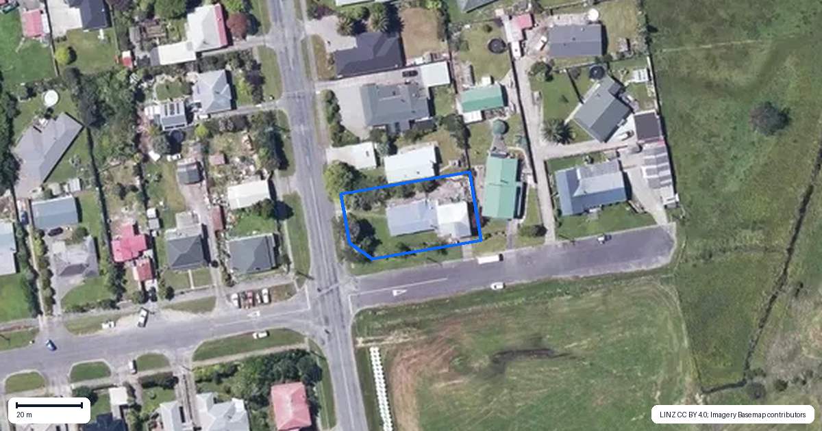 Property context map for 55 Domett Street, Westport