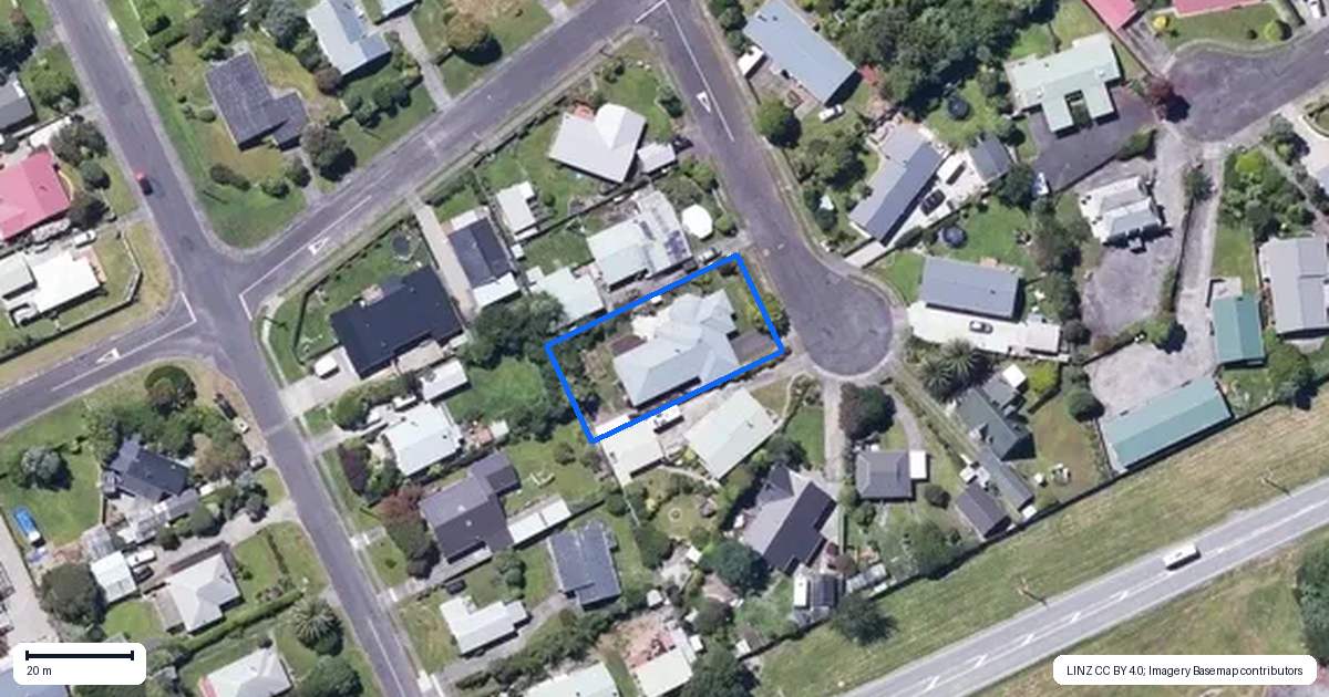 Property context map for 8 Archer Place, Carters Beach, Westport