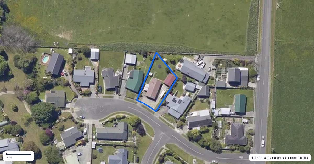 Property context map for 44 Pethybridge Street, Motueka