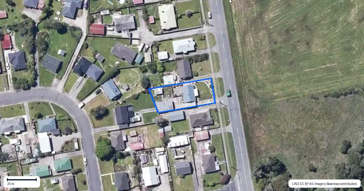 Property context map for 58 Domett Street, Westport