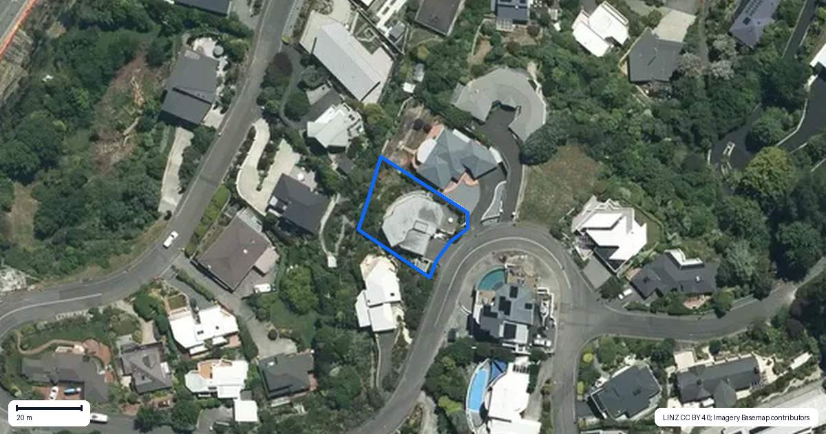 Property context map for 55 The Cliffs, Britannia Heights, Nelson