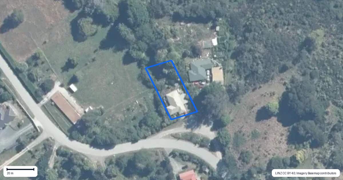 Property context map for 916 Waiwhero Road, Ngatimoti, Motueka