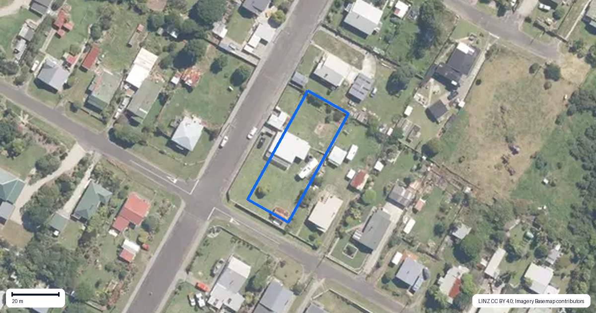Property context map for 11 Greenfield Street, Hector