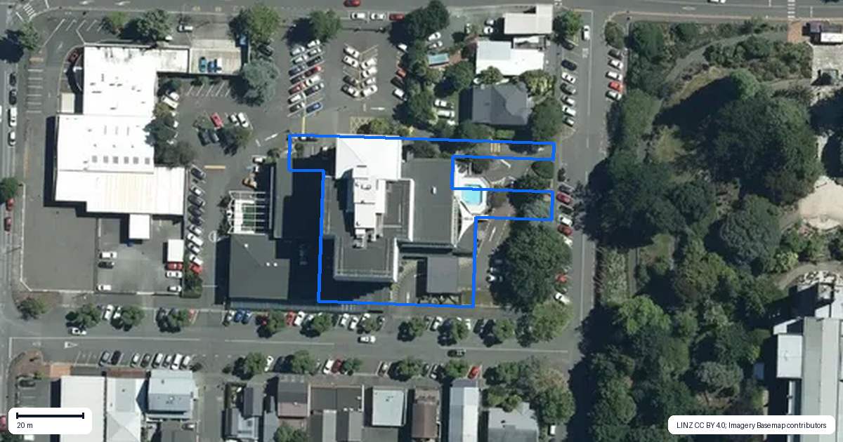 Property context map for 27 Nile Street West, Nelson