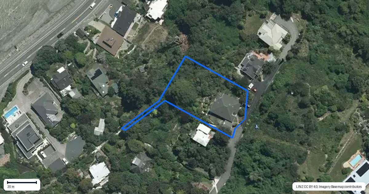 Property context map for 29 Grenville Terrace, Moana, Nelson
