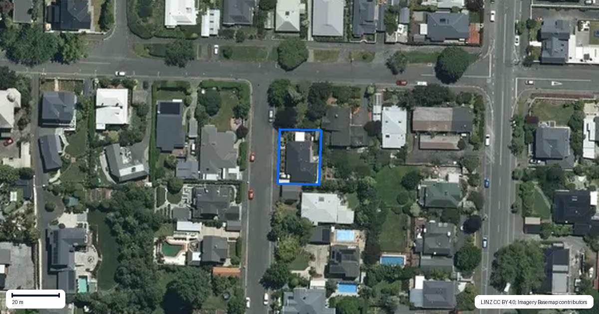 Property context map for 1A Richmond Avenue, Nelson South, Nelson