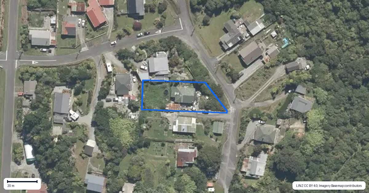 Property context map for 9 Walker Street, Runanga
