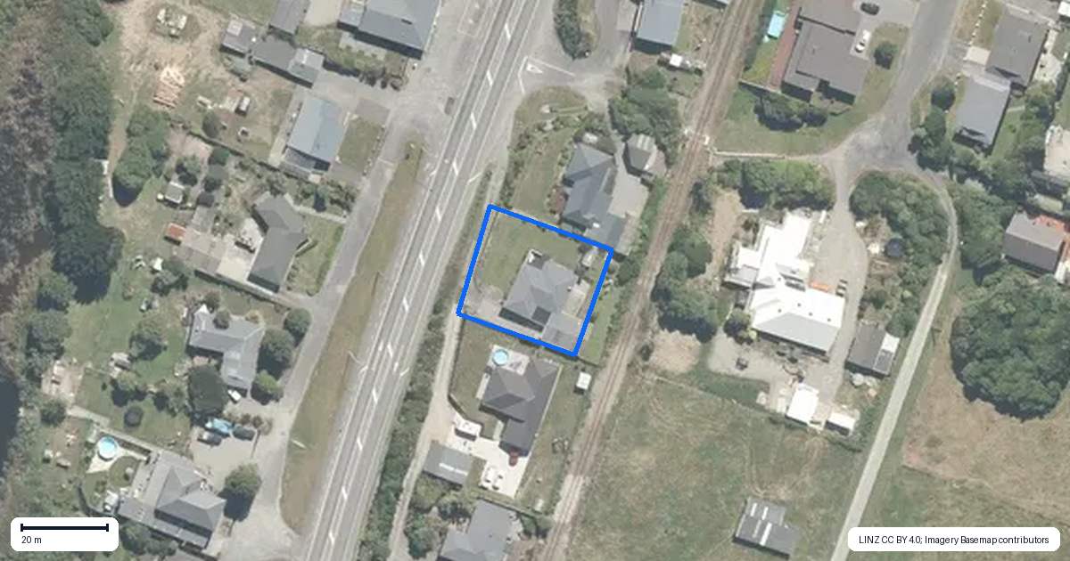 Property context map for 409 Main South Road, Paroa, Greymouth