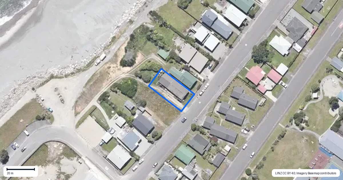 Property context map for 145 Revell Street, Hokitika