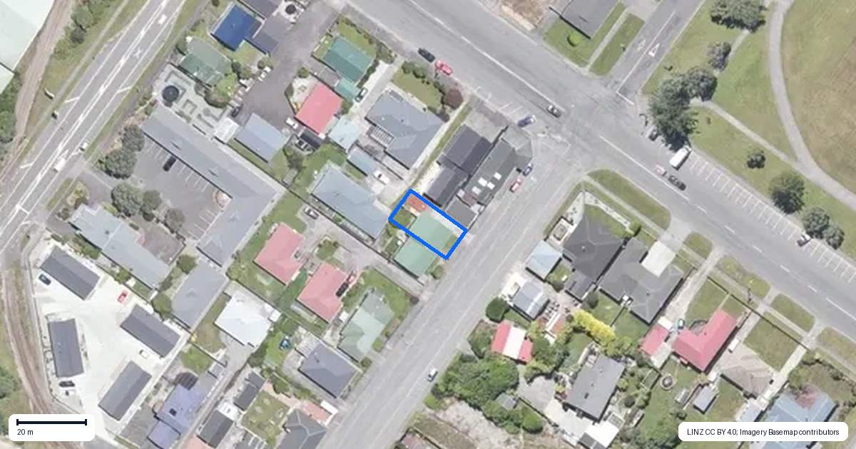Property context map for 21 Bealey Street, Hokitika