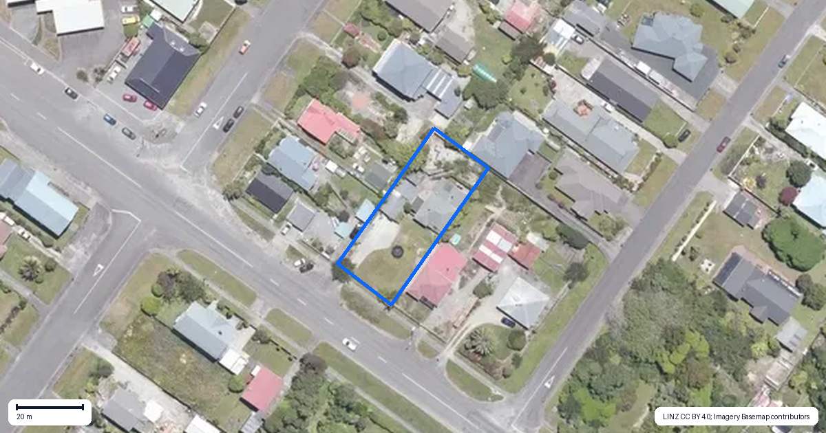 Property context map for 150 Stafford Street, Hokitika