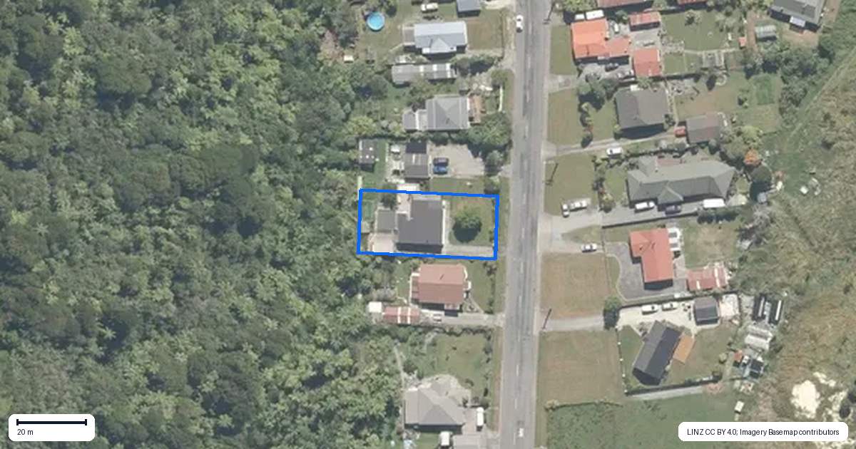 Property context map for 240 Marsden Road, Greymouth