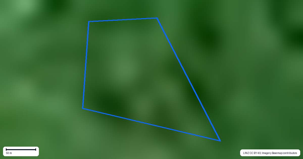 Property context map for 22 Petersen Road, Harihari