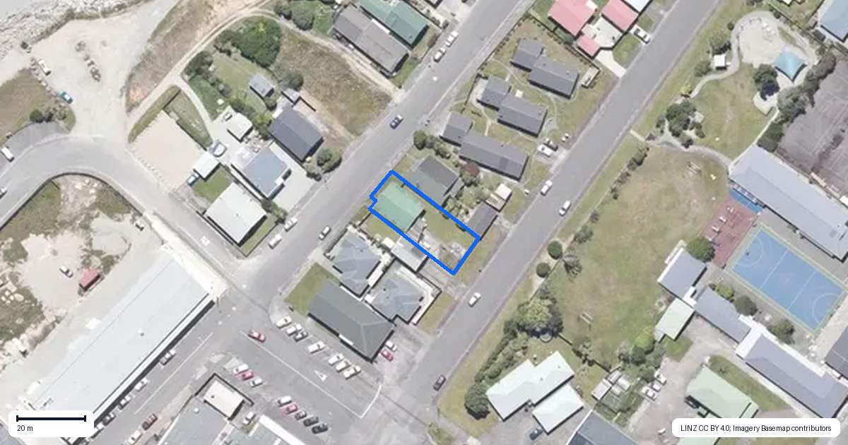 Property context map for 144 Revell Street, Hokitika
