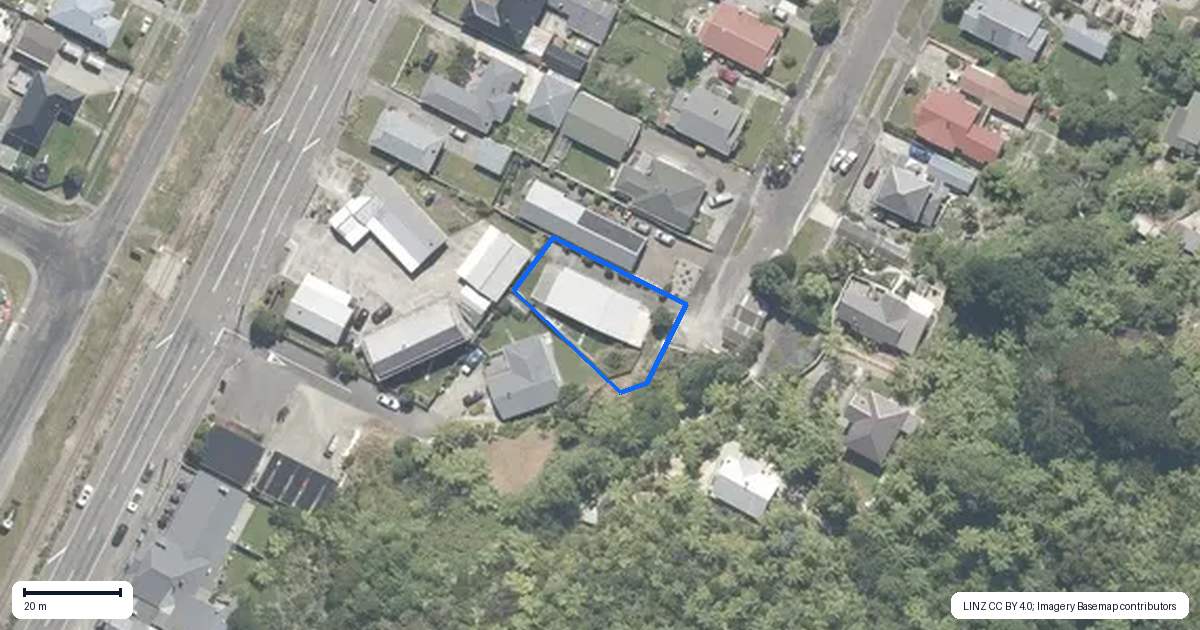 Property context map for 40 Byron Street, Greymouth